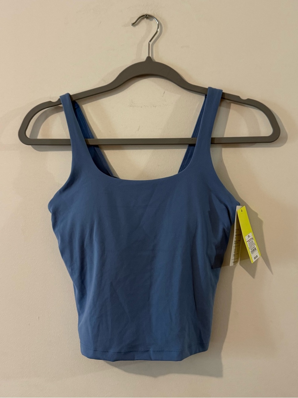 slate blue sports bra with bow